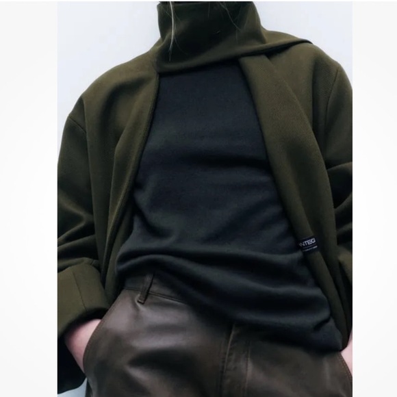 Zara Manteco Wool Scarf Coat ZW collection - Picture 10 of 16